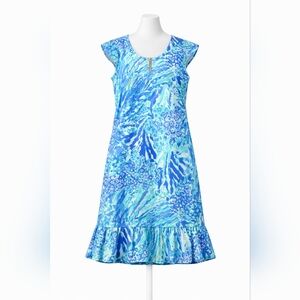 Lilly Pulitzer Rejina Haven Hey Hey Soleil Cornflower Blue Shift Dress. Size XS.